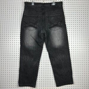 Jordan Craig Black Gothic Baggy Jeans 38x32 Streetwear Skate SOUTHPOLE STYLE Y2K